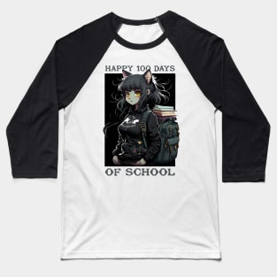 Happy 100 Days Of School anime girls Baseball T-Shirt